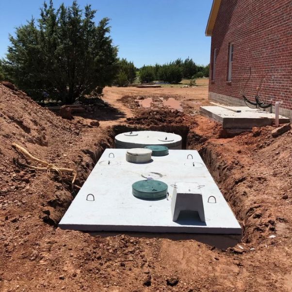 newly installed septic tank ovalo tx